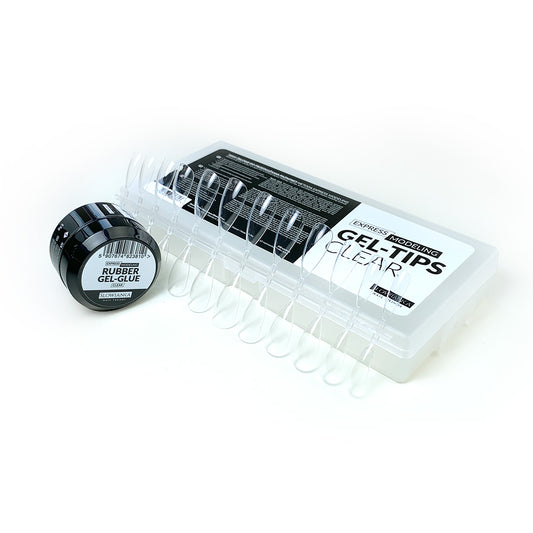 Express Modelling - Clear Stiletto Gel Tips