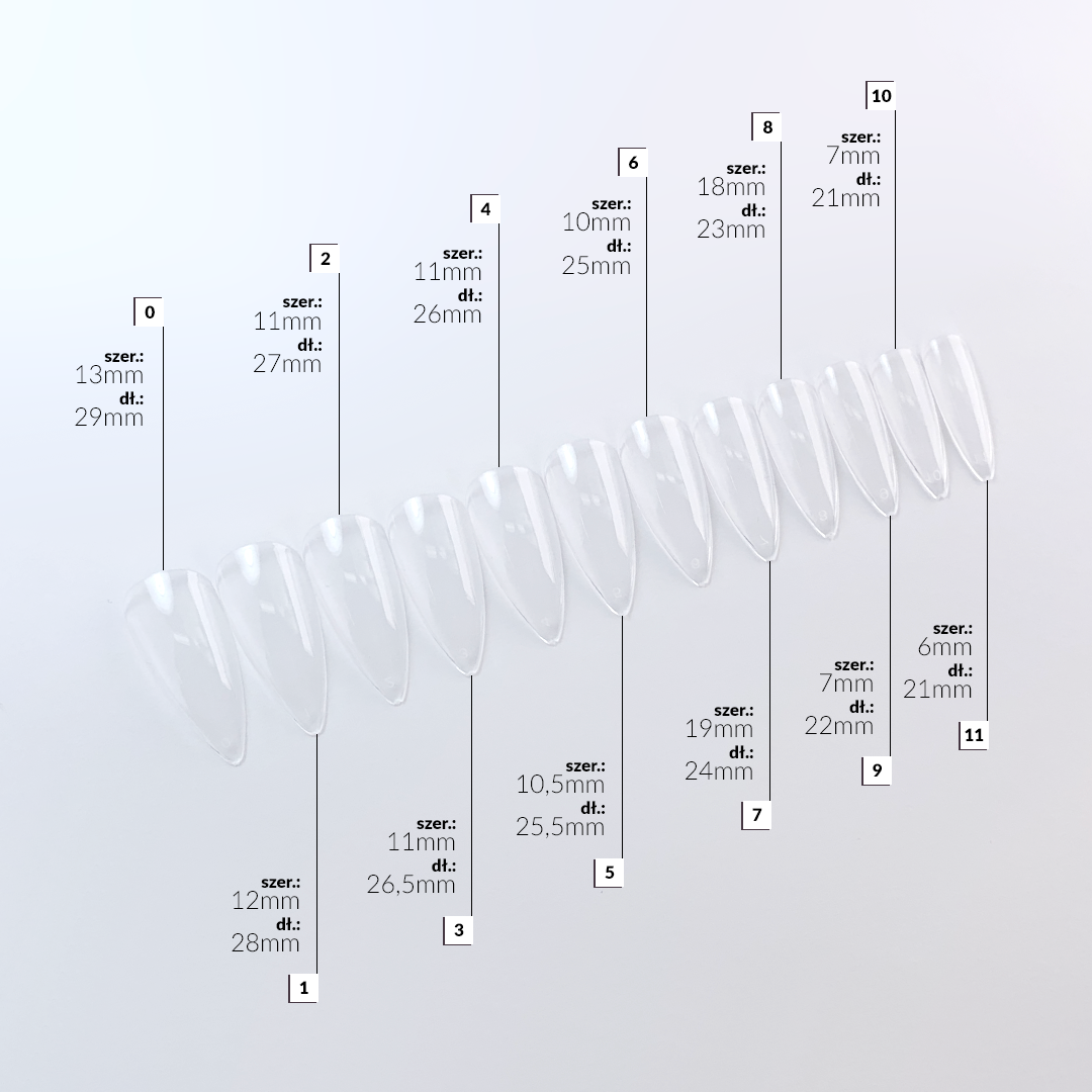 Express Modelling - Clear Stiletto Gel Tips